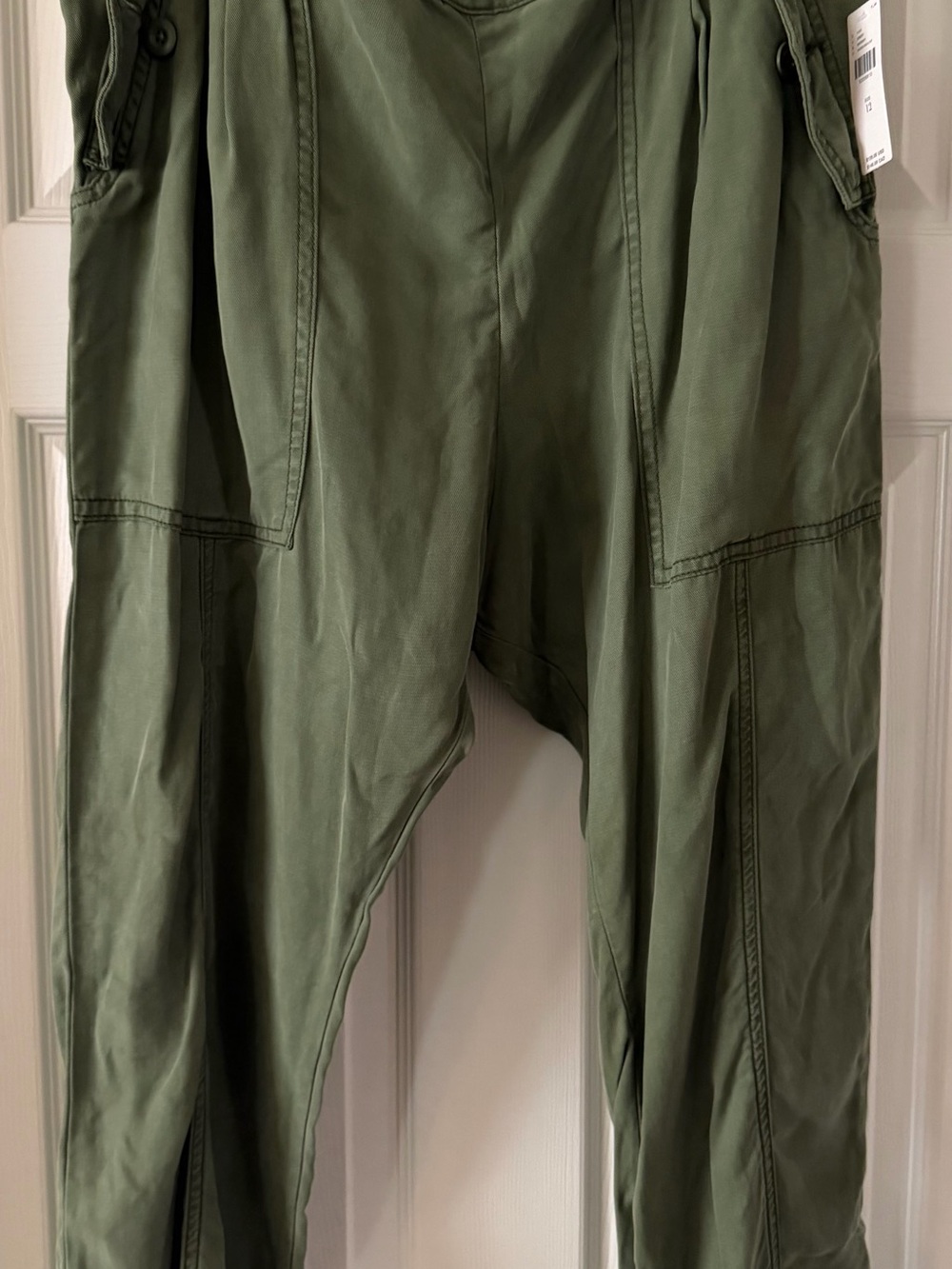 Anthropologie Olive Green Cropped Utility Pants